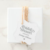 銀パーソナライズされた結婚ブライダルシャワー フェイバータグ (インサイチュ)