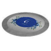 銀パーソナライズされた花びら:フローラ美しい カッティングボード (角)