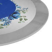 銀パーソナライズされた花びら:フローラ美しい カッティングボード (角)