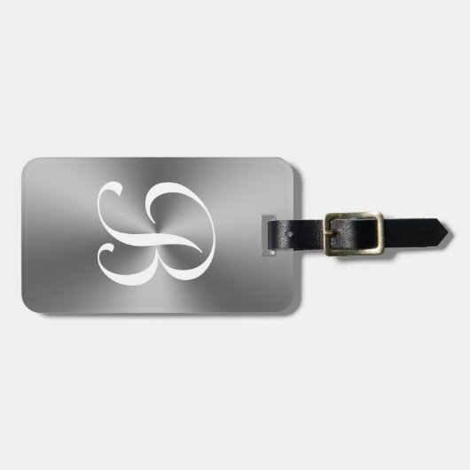 銀パーソナライズされた金製トラベル荷物タグ ラゲッジタグ (正面横)