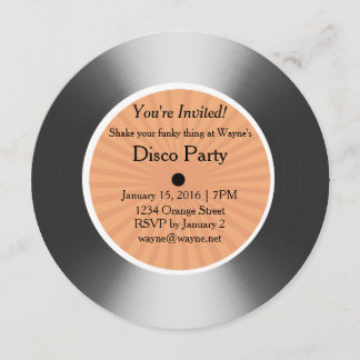 銀ビニールディスク 招待状