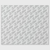 銀ファンシーの白い一体感の結婚象徴 ラッピングペーパー (フラット)