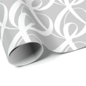 銀ファンシーの白い一体感の結婚象徴 ラッピングペーパー (ロールコーナー)