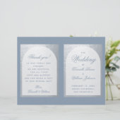 銀フェイクアーチダスティブルーフォールディング結婚式 プログラム (スタンド正面)