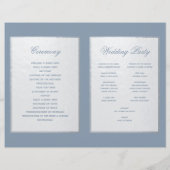 銀フェイクアーチダスティブルーフォールディング結婚式 プログラム (裏面)
