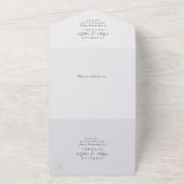 銀フェイクエレガントヴィンテージ結婚レース オールインワン招待状 (外側)