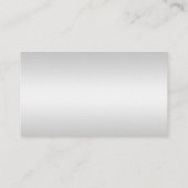 銀フェイクカスタム製フォーマル食品事業ケータリング 名刺 (裏面)