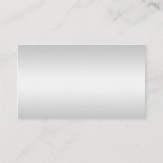 銀フェイクカスタム製フォーマル食品事業ケータリング 名刺 (裏面)