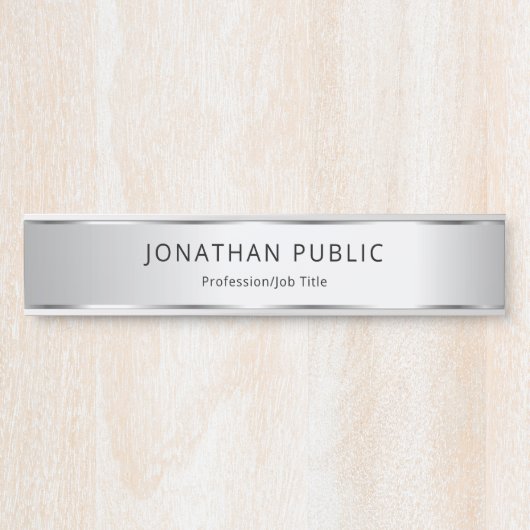 銀フェイクグエレガントラマー・テンプレート サインプレート (正面)