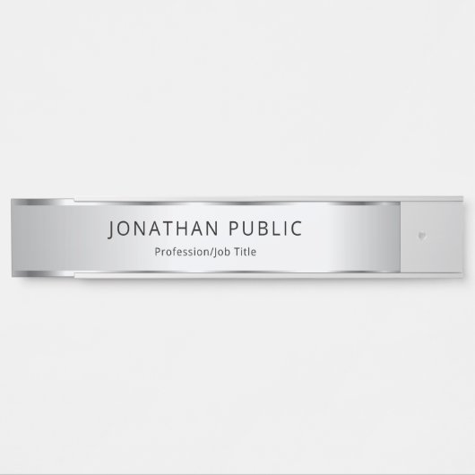 銀フェイクグエレガントラマー・テンプレート サインプレート (正面)