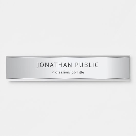 銀フェイクグエレガントラマー・テンプレート サインプレート (正面)