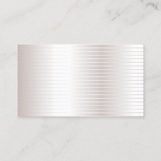 銀フェイクグモダンラマエレガントテンプレート 名刺 (裏面)