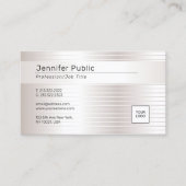 銀フェイクグモダンラマエレガントテンプレート 名刺 (正面)