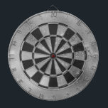 銀フェイクグリッターと箔 ダーツボード<br><div class="desc">銀色のグリッターフェイクと箔の背景のダユニークートボード</div>
