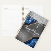 銀フェイクグリッターグラムきらきら光るメパーソナライズされたタル プランナー手帳 (ディスプレー)