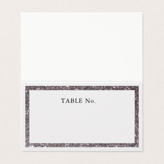 銀フェイクグリッターフレーム空白の座席表 (外部フラット)