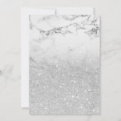 銀フェイクグリッターマーブルエレガントシック甘い16 招待状 (裏面)