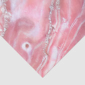 銀フェイクグリッター付きピンク大理石テクスチャ 薄葉紙 (詳細)