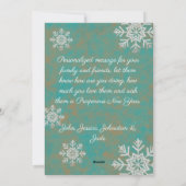 銀フェイクグリッター信じ写真 シーズンカード (裏面)