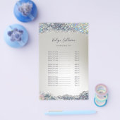 銀フェイクグリッター箔の価格表フライヤー チラシ (シングル)