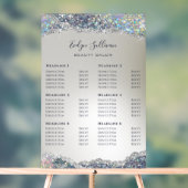 銀フェイクグリッター箔の価格表 アクリルサイン (ニュートラル)