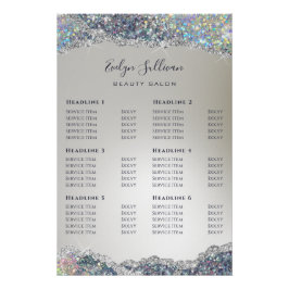 銀フェイクグリッター箔の価格表 ポスター