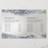 銀フェイクグリッター箔2折パンフレット (裏面)