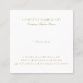 銀フェイクグリッター華美クラウン枠 スクエア名刺 (裏面)