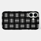銀フェイクグレーメタルiPhoneケース Case-Mate iPhoneケース (裏面 (横))