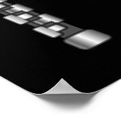 銀フェイクジッパー ポスター (角)