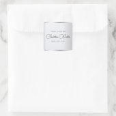 銀フェイクタイポグラフィテンプレートエレガントモダン スクエアシール (バッグ)