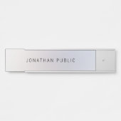 銀フェイクテンプレートモダンプロフェッショナル サインプレート (正面)