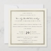 銀フェイクホワイトダマスククラシックイベント 招待状 (正面)