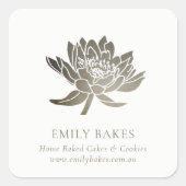 銀フェイクロータスフローラ事業プロフェッショナル スクエアシール (正面)