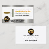 銀フェイクロー縁どラ絵を描ー筆画家 名刺 (正面/裏面)