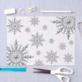 銀フェイク冬雪片 薄葉紙 (クラフト)