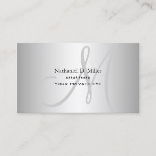 銀フェイク灰色グラデーションDIY 名刺