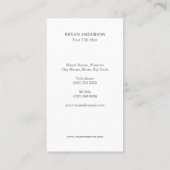 銀フェイク箔と黒いかり 名刺 (裏面)