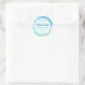 銀フェイク箔ハンドメイド製品小規模企業 ラウンドシール (バッグ)