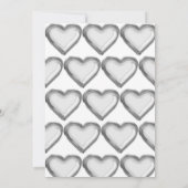 銀フェイク箔バルーン1歳の誕生日パーティー 招待状 (裏面)