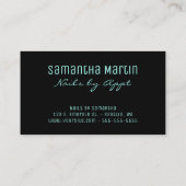 銀フェイク箔ヒョウ斑点アクアブラシストローク 名刺 (裏面)