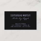 銀フェイク箔ヒョウ虹色ブラシストローク 名刺 (裏面)