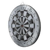 銀フェイク箔ブラック大理石ファミリー名金属 ダーツボード (正面右)