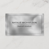 銀フェイク箔プロフェッショナルブラック縁ど 名刺 (正面)