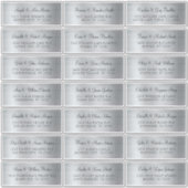 銀フェイク箔個人結婚住所 シール (正面)