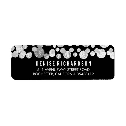 銀フェイク箔紙吹雪ブラック ラベル (正面)