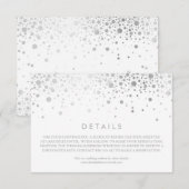 銀フェイク箔紙吹雪ホワイト結婚ズ詳細 エンクロージャーカード (正面/裏面)