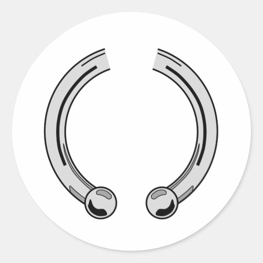 銀フェイク糸継ぎ ラウンドシール (正面)