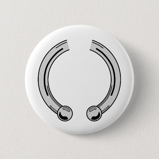 銀フェイク糸継ぎ 缶バッジ (正面)