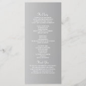 銀フェイク結婚式 プログラム (裏面)